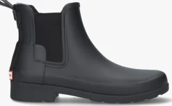zwarte hunter regenlaarzen womens refined chelsea