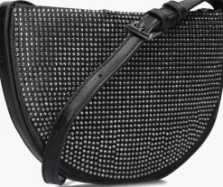 zwarte hvisk schoudertas halo embellished