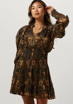 zwarte ibana mini jurk deela - print