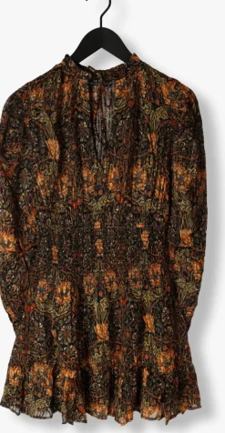 zwarte ibana mini jurk deela - print