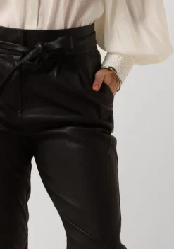 zwarte ibana pantalon paula stretch leather