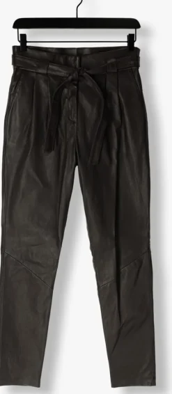 zwarte ibana pantalon paula stretch leather