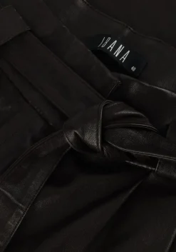 zwarte ibana pantalon paula stretch leather