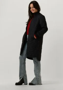 zwarte ilse jacobsen gewatteerde jas art06