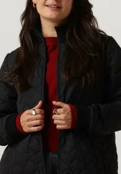 zwarte ilse jacobsen gewatteerde jas art06