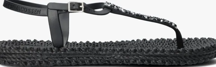zwarte ilse jacobsen platte sandalen cheerful10g