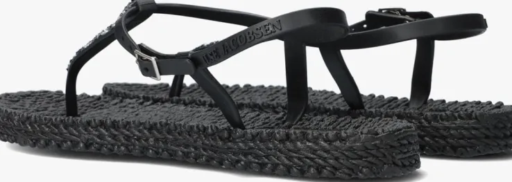 zwarte ilse jacobsen platte sandalen cheerful10g