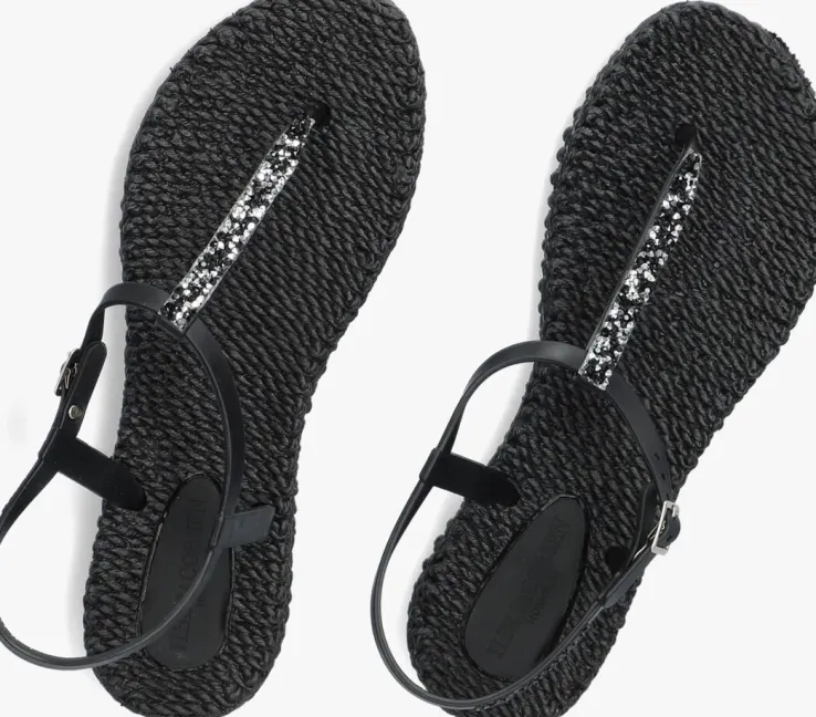 zwarte ilse jacobsen platte sandalen cheerful10g