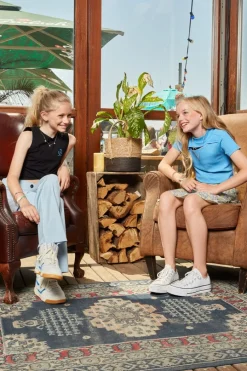 zwarte indian blue jeans top t-shirt chest opening