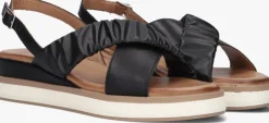 zwarte inuovo platte sandalen 113059-1