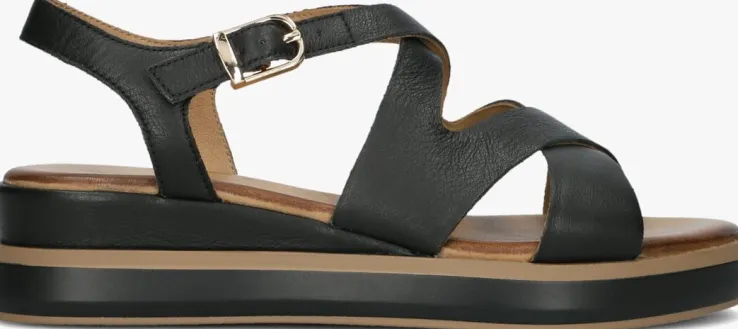 zwarte inuovo platte sandalen 113120