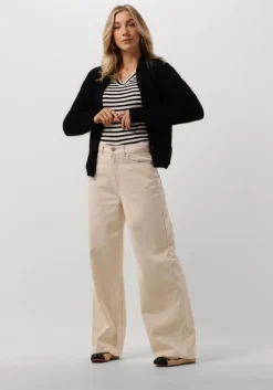 zwarte inwear top dagnaiw striped v t-shirt