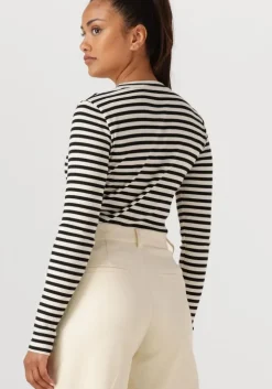 zwarte inwear tops & t-shirts dagnaiw striped tshirt ls