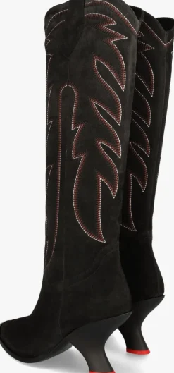 zwarte jan jansen cowboylaarzen leaning west boot