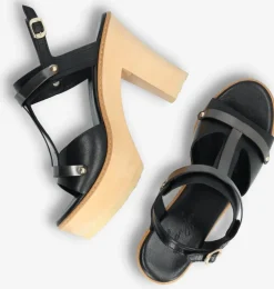 zwarte jan jansen sandalen met hak floating mirror