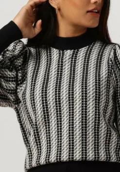 zwarte janice trui trui gebreid pof mouw jay