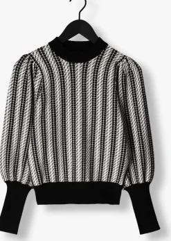 zwarte janice trui trui gebreid pof mouw jay