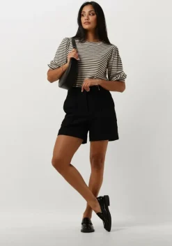 zwarte jansen amsterdam broeken wq441 woven high waisted short