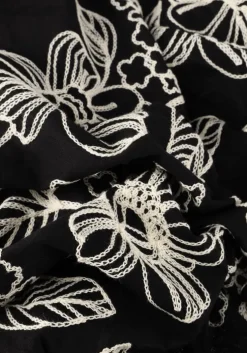 zwarte jansen amsterdam blouses wge722 embroidered blouse 3/4 puffed sleeve