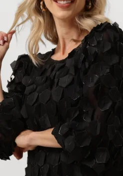 zwarte jansen amsterdam mini jurk 3d560 jurk pia