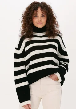 zwarte just female coltrui ciri knit rollneck