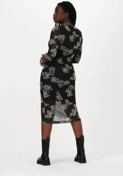 zwarte just female midi jurk anlia dress