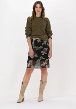 zwarte just female midi jurk anlia dress