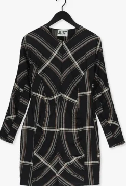 zwarte just female mini jurk cassio dress