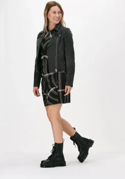 zwarte just female mini jurk cassio dress