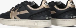 zwarte kaotiko lage sneakers boston piping metal