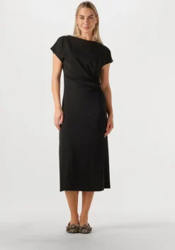 zwarte knit-ted midi jurk zwaan