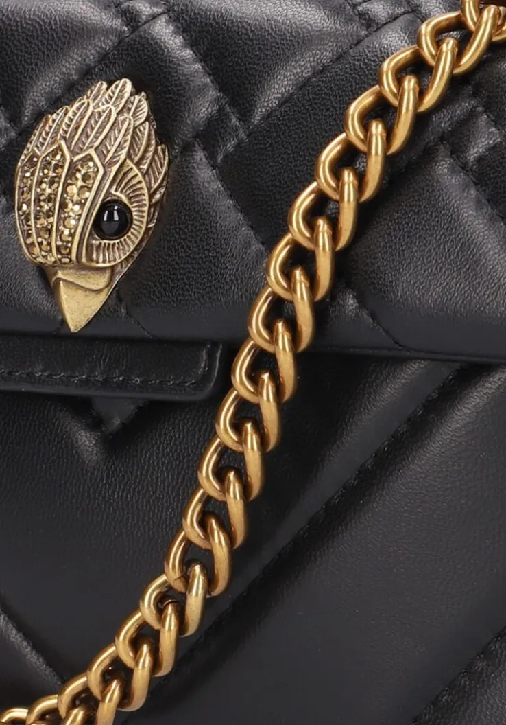 zwarte kurt geiger london schoudertas mini kensington x bag