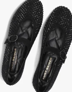 zwarte kurt geiger london ballerina's mayfair ballet flat