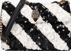 zwarte kurt geiger london schoudertas sequins md kensington
