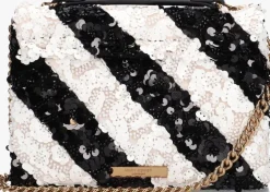 zwarte kurt geiger london schoudertas sequins md kensington