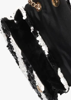 zwarte kurt geiger london schoudertas sequins md kensington