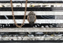 zwarte kurt geiger london clutch party eagle clutch