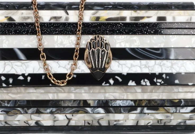 zwarte kurt geiger london clutch party eagle clutch