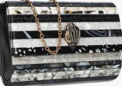 zwarte kurt geiger london clutch party eagle clutch