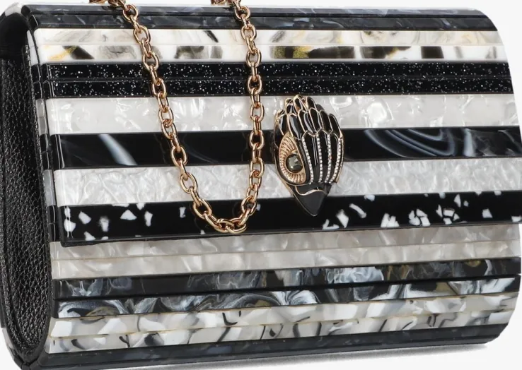 zwarte kurt geiger london clutch party eagle clutch
