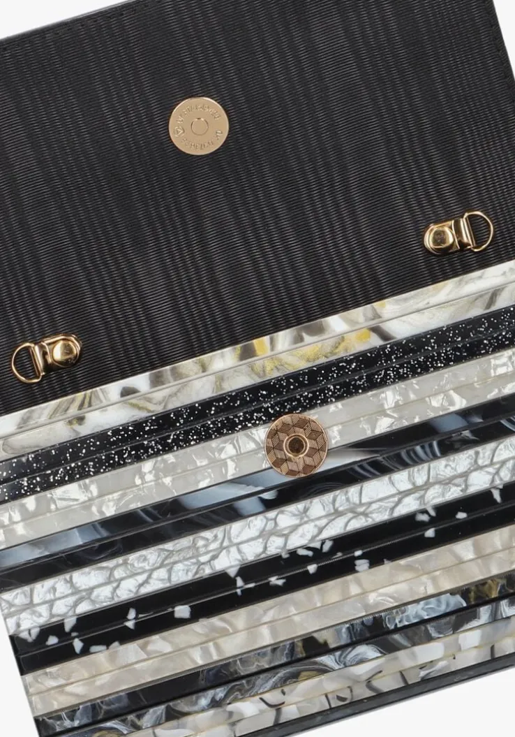 zwarte kurt geiger london clutch party eagle clutch