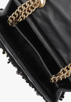 zwarte kurt geiger london schoudertas kensington fringe bag