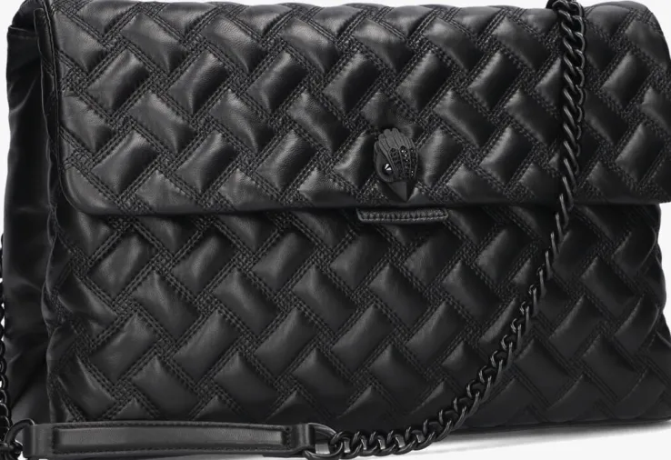 zwarte kurt geiger london schoudertas xxl kensington drench