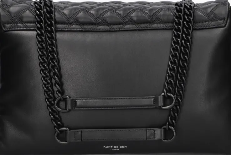 zwarte kurt geiger london schoudertas xxl kensington drench