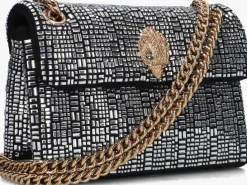 zwarte kurt geiger london schoudertas mini kensington crystals