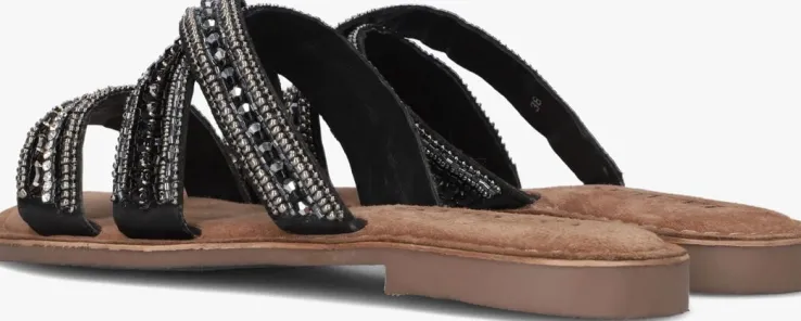 zwarte lazamani slippers 75.474