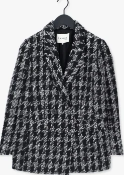 zwarte levete room blazer piana 1 blazers