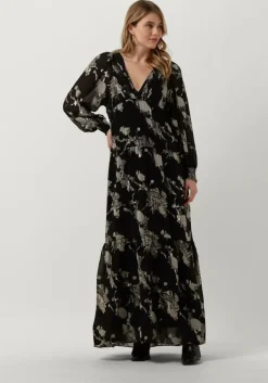 zwarte levete room maxi jurk lr-viva 3 dress