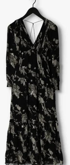 zwarte levete room maxi jurk lr-viva 3 dress