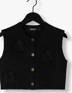 zwarte like flo vest diva gilet with stars